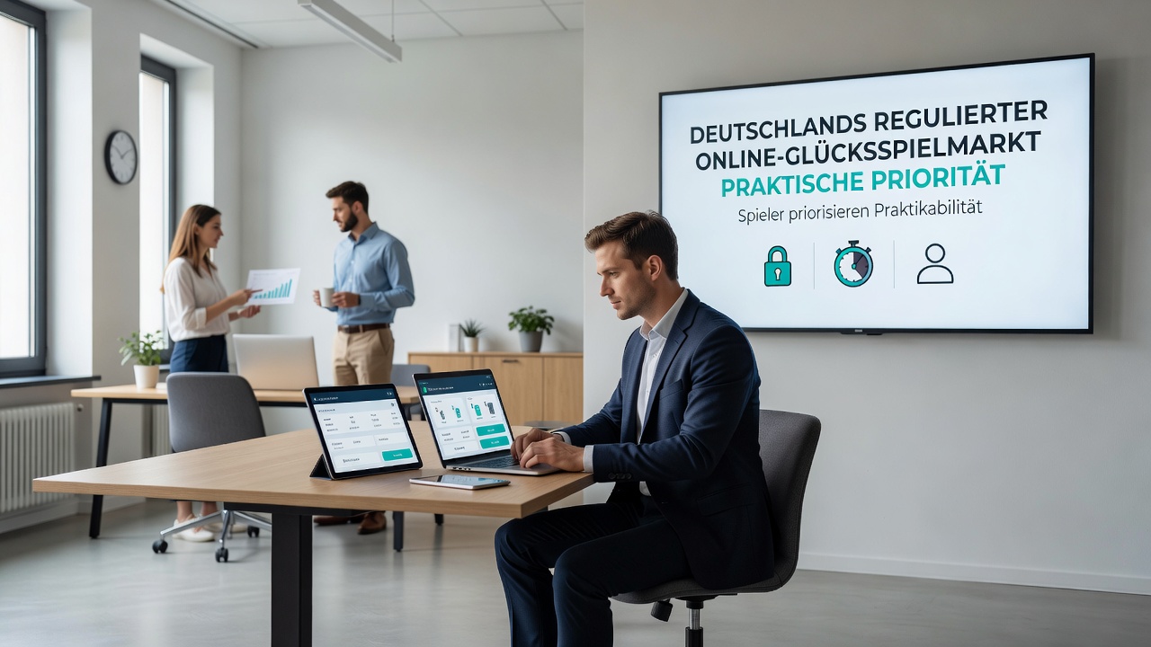 Gerichtssaal-Szene mit Richterhammer und Aktenstapeln, veranschaulicht die juristische Auseinandersetzung um Online-Glücksspiele in Europa