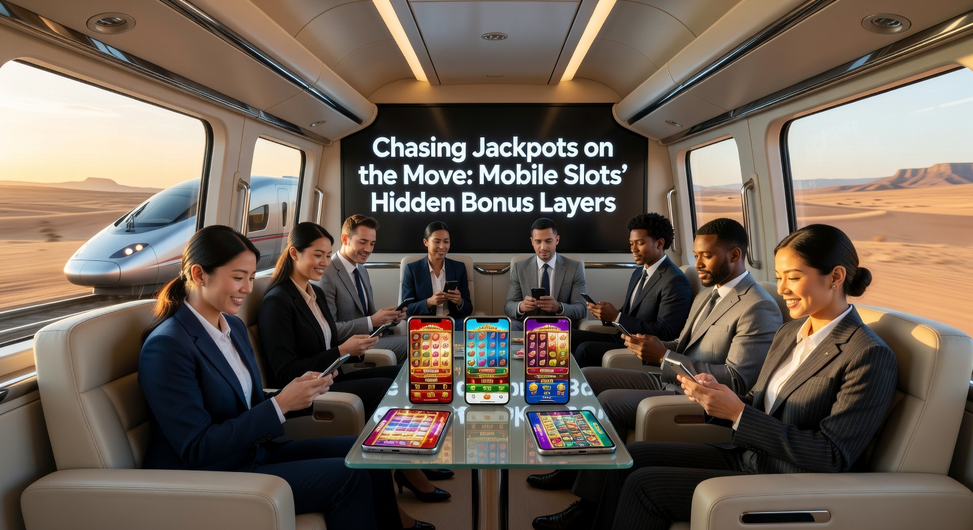 Smartphone mit leuchtendem Slot-Jackpot und drehenden Walzen im Vordergrund, das mobile Gaming-Abenteuer symbolisiert