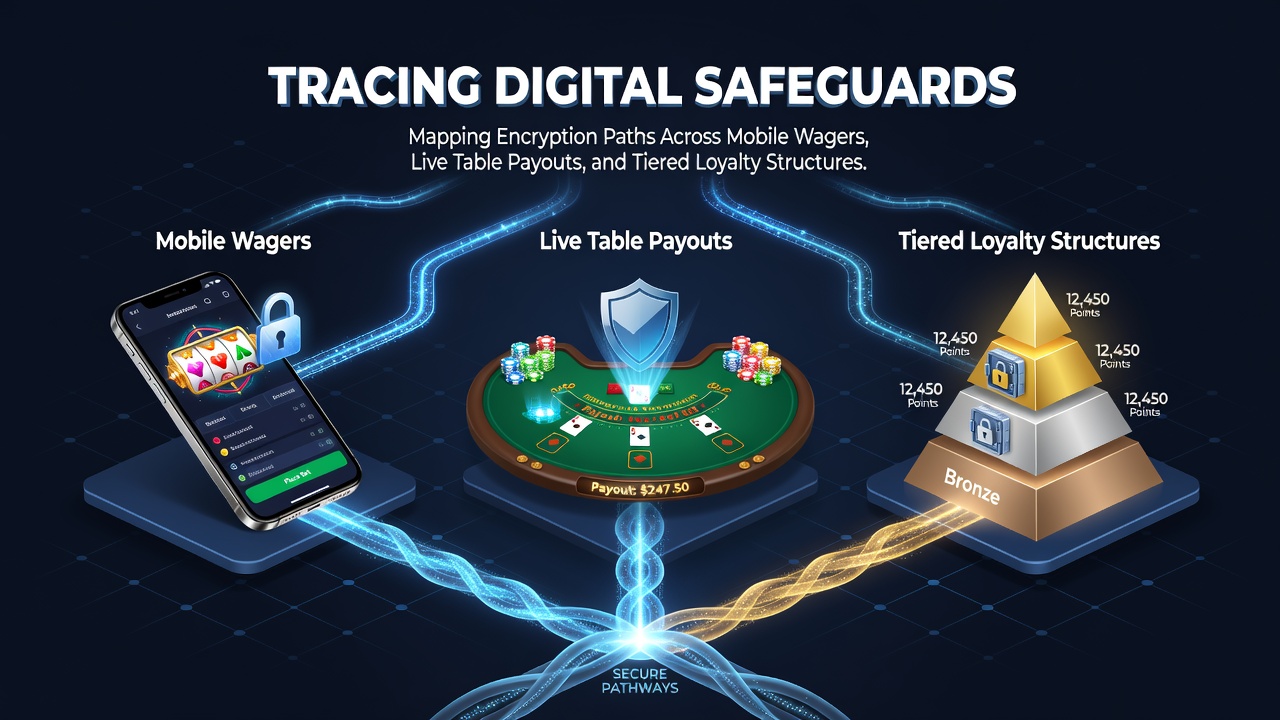 Darstellung von Verschlüsselungspfaden in mobilen Wett- und Casino-Systemen mit Live-Tisch-Integration