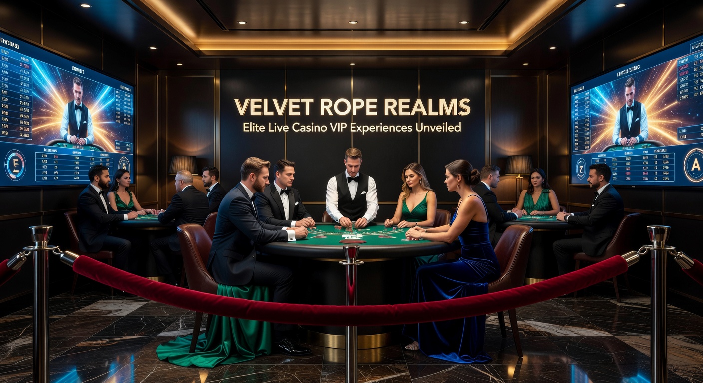 Luxuriöses Live-Casino-Ambiente mit VIP-Bereich und eleganten Tischen, beleuchtet von Kristallleuchtern